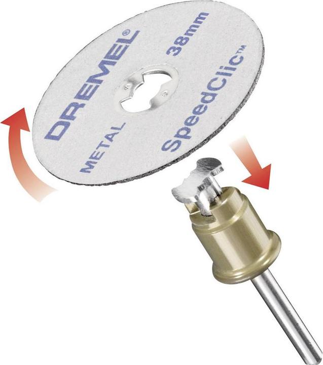Produktbild Dremel EZ SpeedClic Starter-Set (SC-Aufspanndorn, 2 Metall-Trennscheiben Ø 38,0 mm)