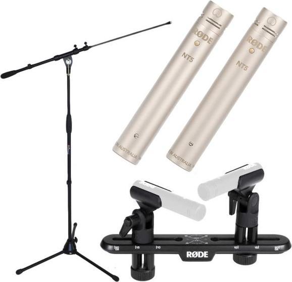 Actual product image RØDE NT5 MP microphone set with stand with stereo bar