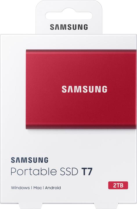 Image du produit Samsung Portable T7 Red (2000 Go)