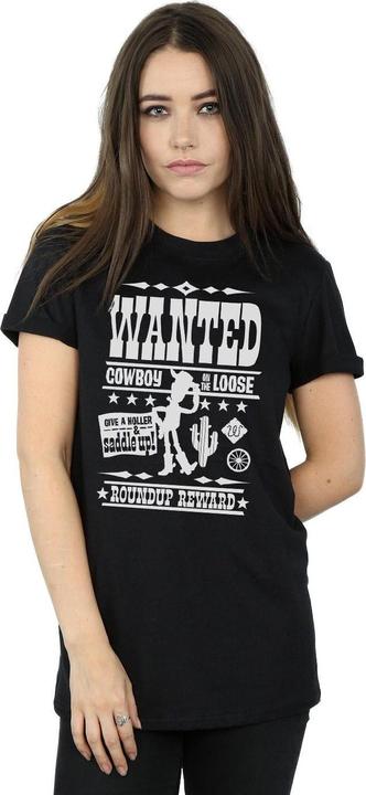 Actual product image Disney Womens/Ladies Toy Story Wanted Poster Cotton Boyfriend T-Shirt (XXL)