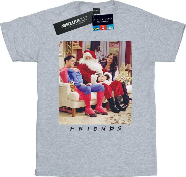 Actual product image Friends Womens/Ladies Superman And Santa Cotton Boyfriend T-Shirt (3XL)