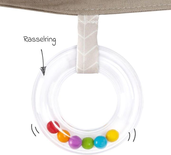 Image du produit Fehn Kinderwagenketten Kinderwagenkette mit Rassel & Quietsche - Esel & Schaf