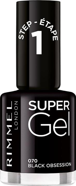 Rimmel London Super Gel (070 Black Obsession, Gel-Effekt Nagellack)