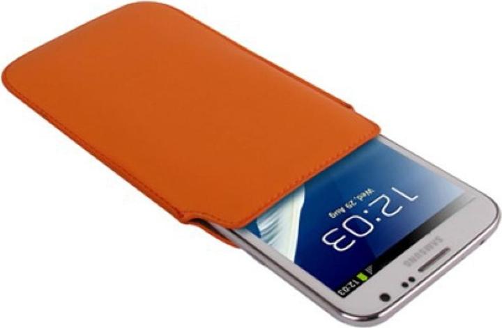 Produktbild König Design Handyhülle Tasche Slide Hülle Orange (Samsung Galaxy Note)