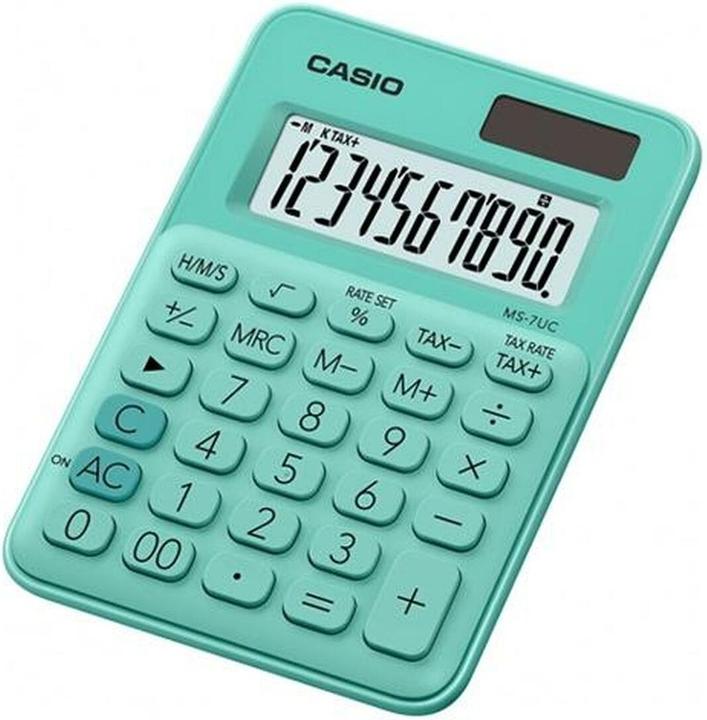 Produktbild Casio Taschenrechner grün (Batterien, Solarzellen)