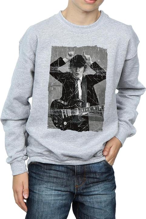 Immagine prodotto AC/DC Angus Young Distressed Photo Felpa Ragazzi (140, 146)