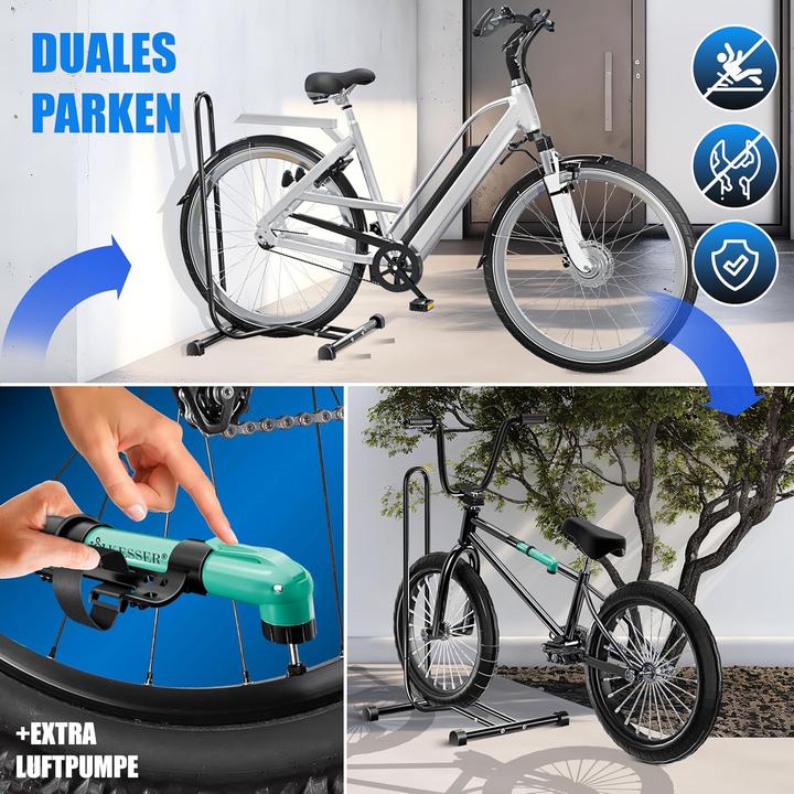 Produktbild Kesser 2er-Fahrradständer-Set mit Luftpumpe