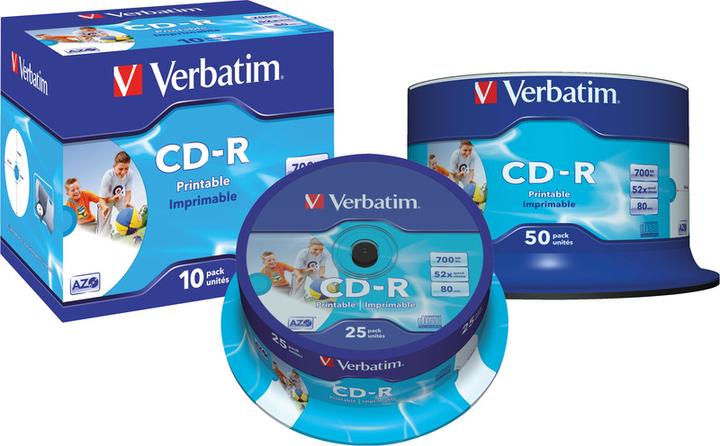 Immagine prodotto Verbatim CD-R, 52x, 700MB/80min, confezione da 10 (10 x)