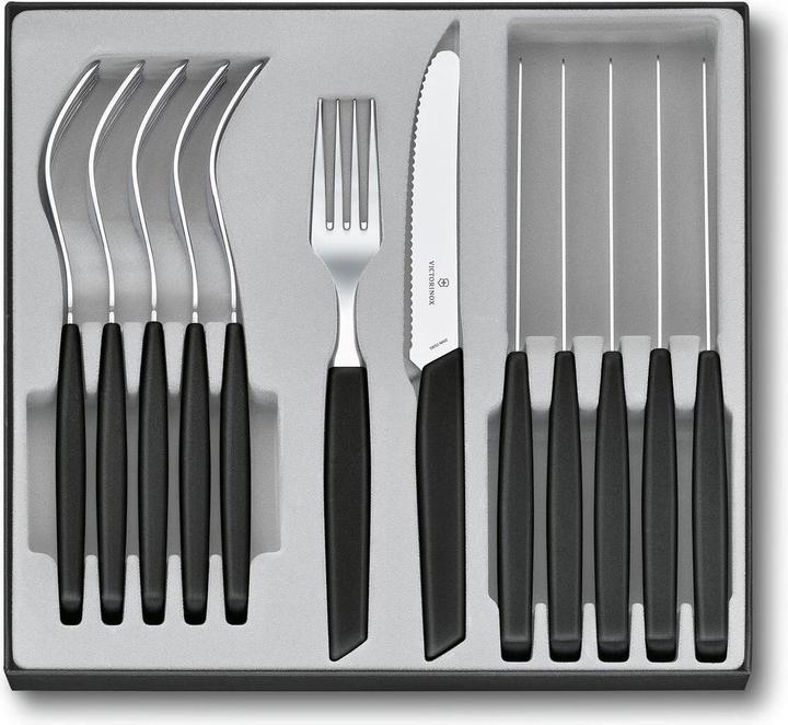 Actual product image Victorinox Cutlery set Swiss Modern 12 pieces, Black (12 Piece, Cutlery set)