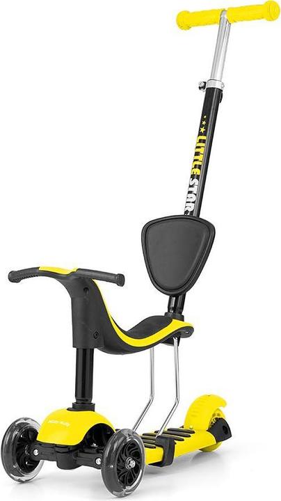 Actual product image Mally Children's scooter Milly Little Star 3-in-1 step, yellow