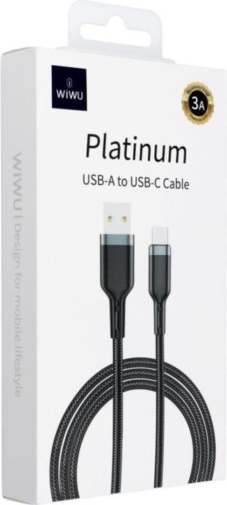 Immagine prodotto Wiwu Cable - Platinum Series Data Cable Wi-C019 USB A to USB C 3A 1,2m - black (1.20 m)