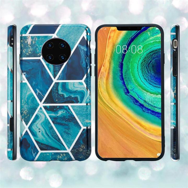Image du produit Cadorabo Couverture IMD TPU Marbre coloré (Mate 30 Pro)