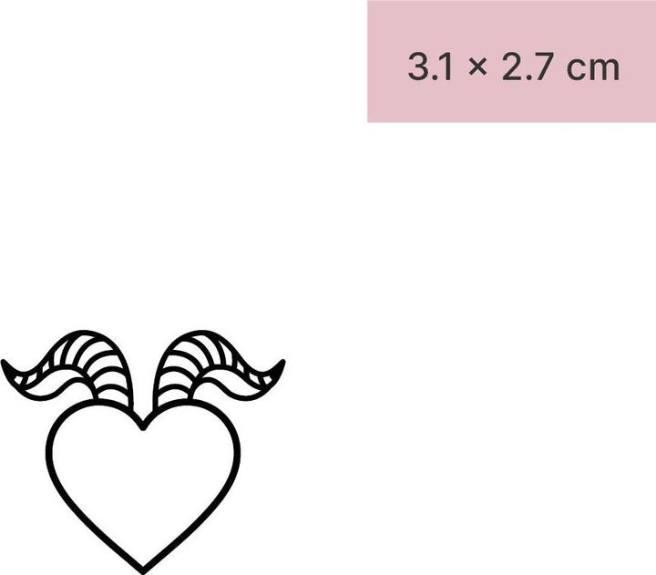 Produktbild minink Temporäres Tattoo – Steinbock Herz