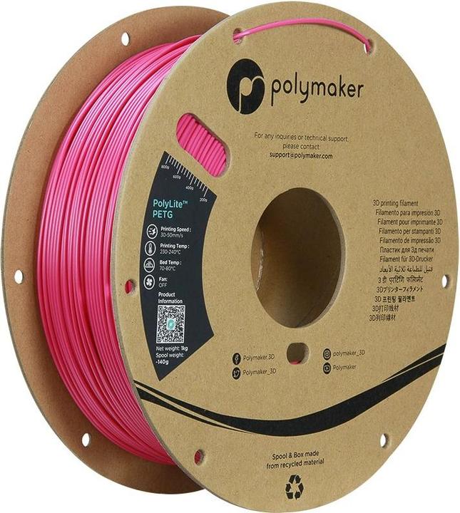 Immagine prodotto Polymaker PolyLite PETG (PETG, 1.75 mm, 1000 g, Trasparente)
