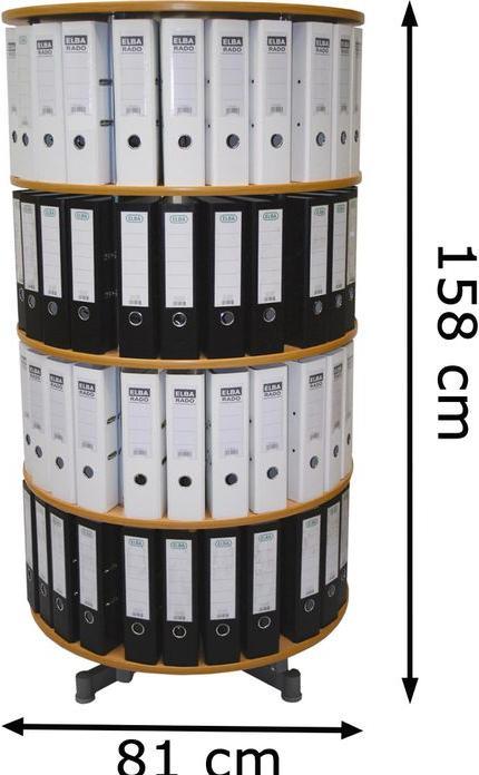 Produktbild Reef Ordnerdrehsäule 4 Etagen buche