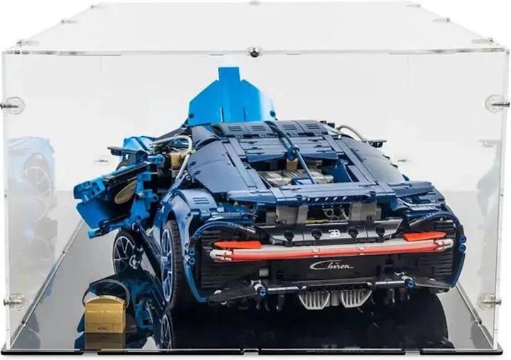 Actual product image iDisplayit Acrylic display XL for LEGO® 42083 Bugatti Chiron (With black base)