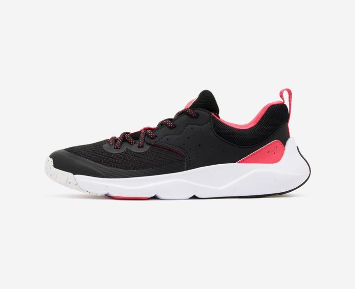 Actual product image Decathlon Kids' lace-up trainers - Playful Fast black/pink (39)