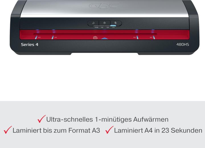Image du produit GBC Laminiergerät 480HS (75 - 175 µm, A3)