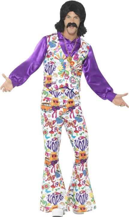 Produktbild Smiffys Groovy 60er Jahre Hippie Kostüm (Männer) (XL)