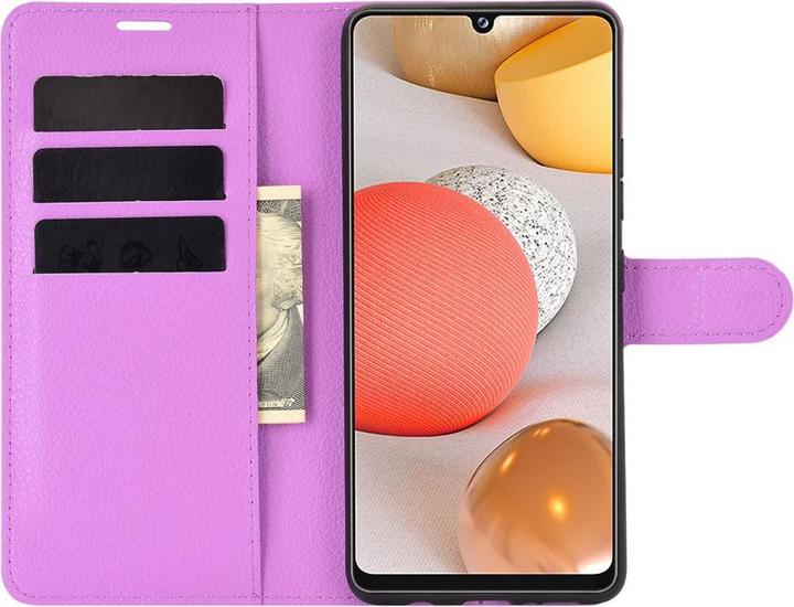 Actual product image Cover-Discount Galaxy A42 - leather case cover purple (Samsung Galaxy A42 5G)