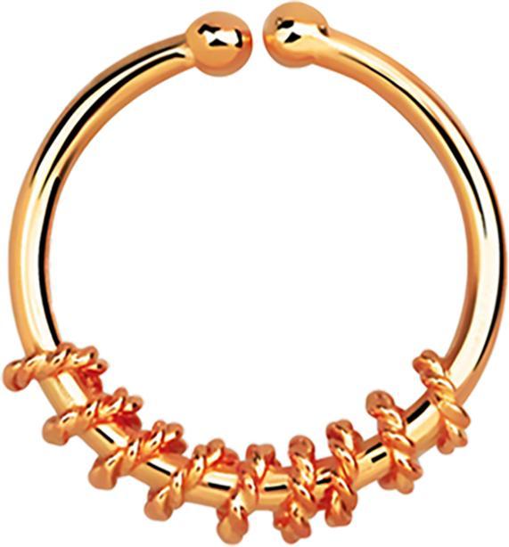Image du produit Star Piercing Fake Septum mit grosser Seilwindung rosegold (Argent sterling 925)