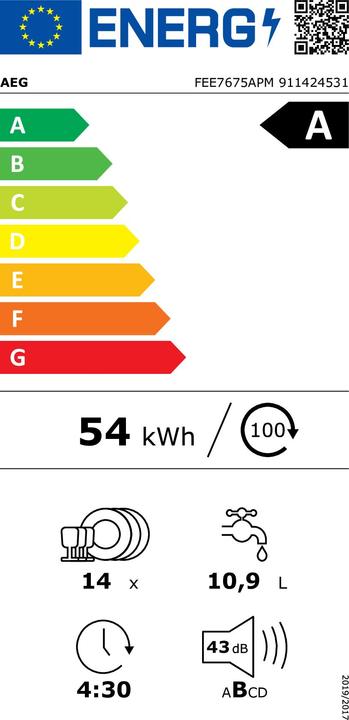 Energy Label AEG FEE7675APM 911424531