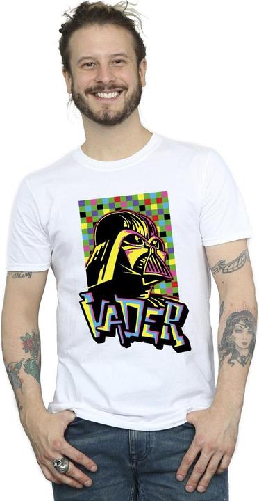 Actual product image Star Wars Mens Vader Graffiti Pop Art T-Shirt (M)