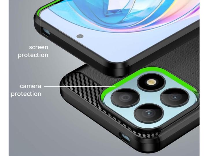 Actual product image Screenguard Honor X8a Case Carbon Brushed Soft TPU (Honor X8a)