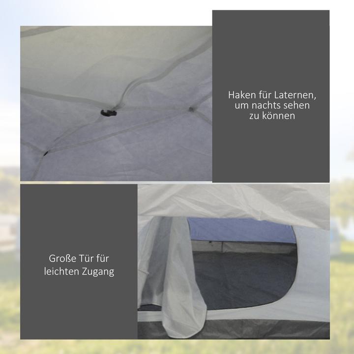 Image du produit Outsunny Campingzelt Polyester, Fiberglas Blau (3 personnes)