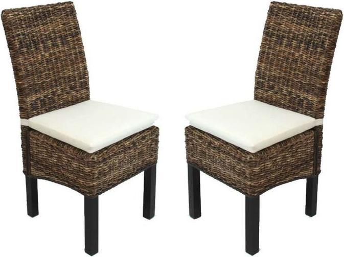 Image du produit Mendler 6x chaise en osier BALI banane tressée foncée