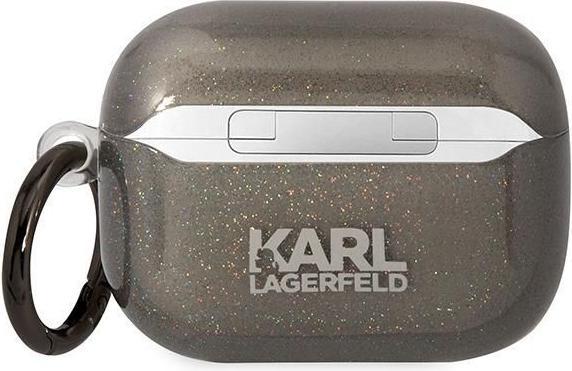 Actual product image Karl Lagerfeld KLAPHNKCTGK Airpods Pro cover black/black Gliter Karl&Choupette (Headphone bag)