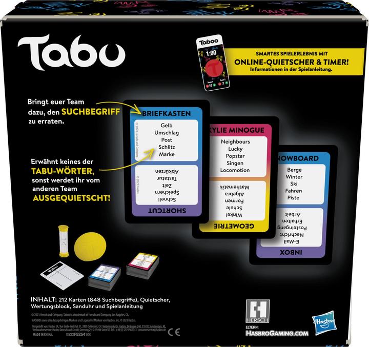 Produktbild Hasbro Gaming Tabu (Deutsch)