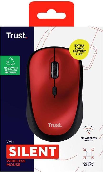 Produktbild Trust YVI+ Wireless Mouse red (Kabellos)