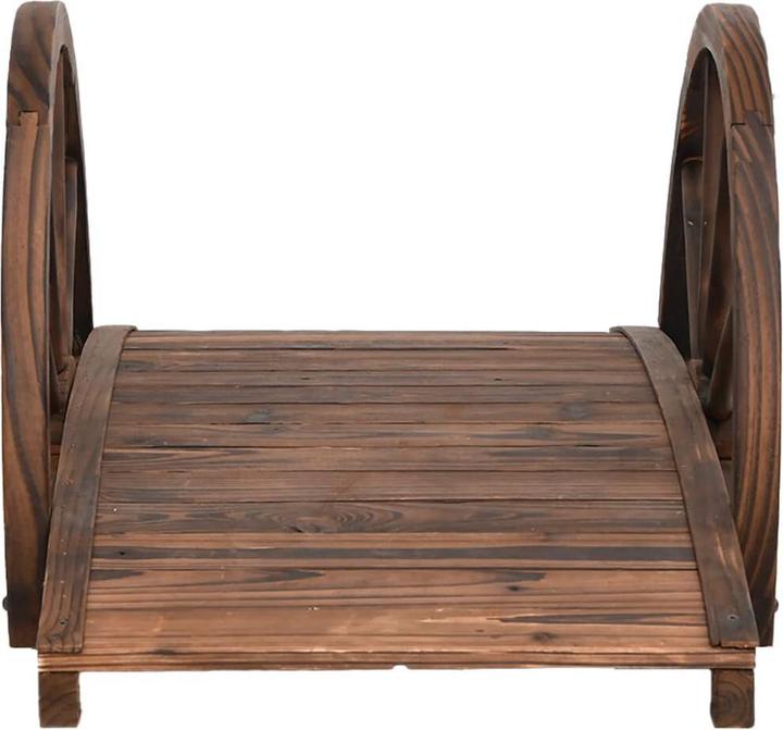 Immagine prodotto VidaXL Ponte da giardino con ruota 99x50x38 cm in legno di abete massiccio