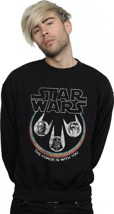 Actual product image Star Wars Mens Retro Heads Sweatshirt (XL)