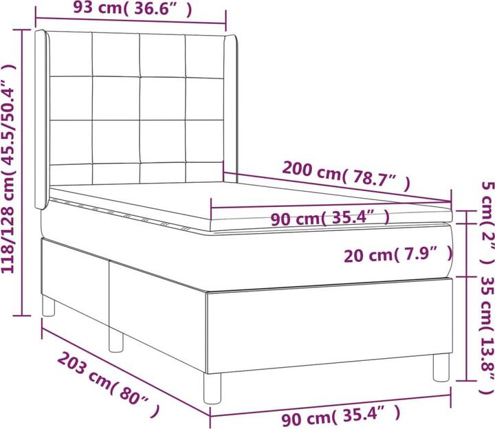 Image du produit VidaXL Zackary (90 x 200 cm)