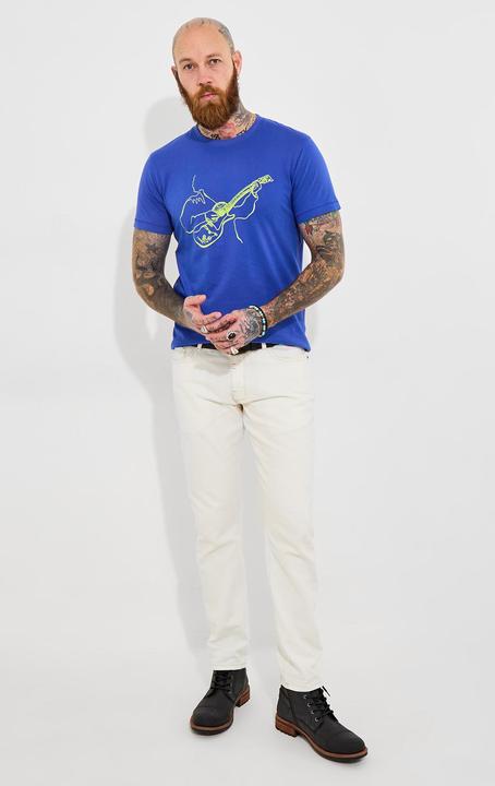Actual product image Joe Browns Guitar Sketch Graphic Acid Wash Short Sleeve T-Shirt (XL)