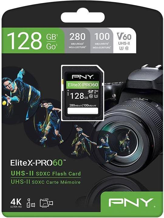 Image du produit PNY Carte SD XC 128GB X-PRO 60 Class 10 UHS-II détail (128 Go, microSDXC, U3, UHS-II)
