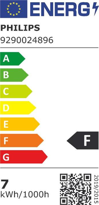 Energy Label Philips Hue White & Color Ambiance BT (E27, 6.50 W, 806 lm, 4 x, F)