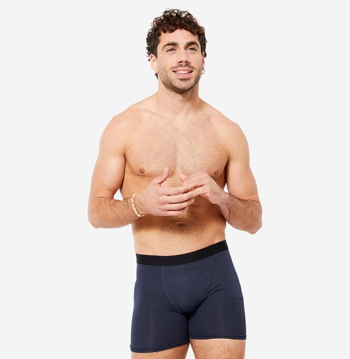 Image du produit Decathlon Fonctionnel boxer homme respirant pack de 3 - marine/bleu/kaki (XL, Lot de 3)