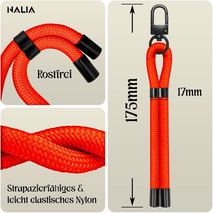 Produktbild Nalia Wristy Lanyard Handykette – Universal Trageband für Smartphones – Verstellbar, Soft & Elastisch