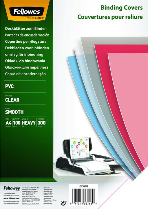 Actual product image Fellowes PVC cover sheets