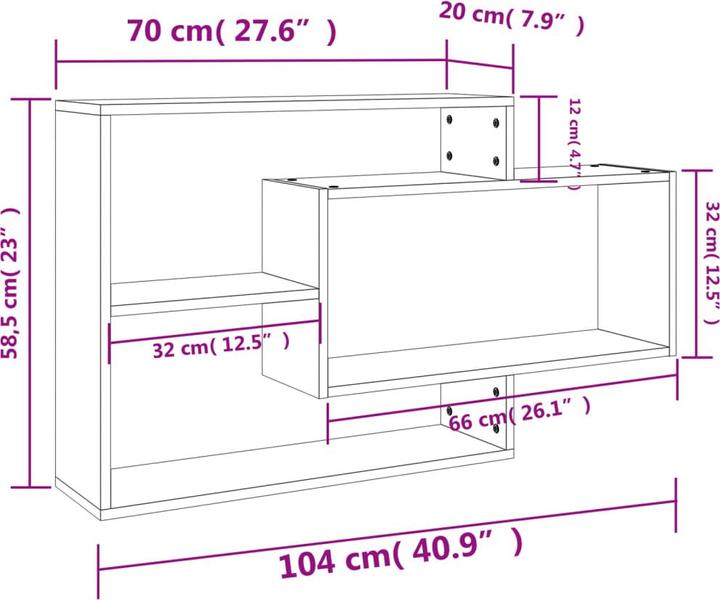 Produktbild VidaXL Deonte (104 x 24 x 60 cm)