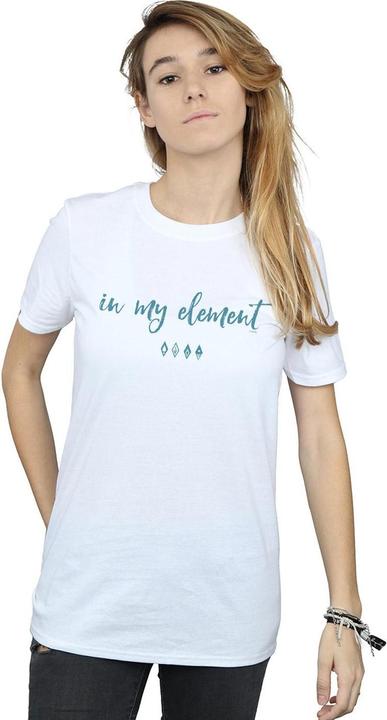 Actual product image Disney Womens/Ladies Frozen 2 In My Element Cotton Boyfriend T-Shirt (L)