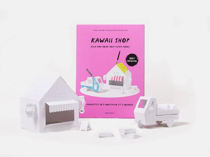 Actual product image Cinqpoints Kawaii Shop paper toy craft kit