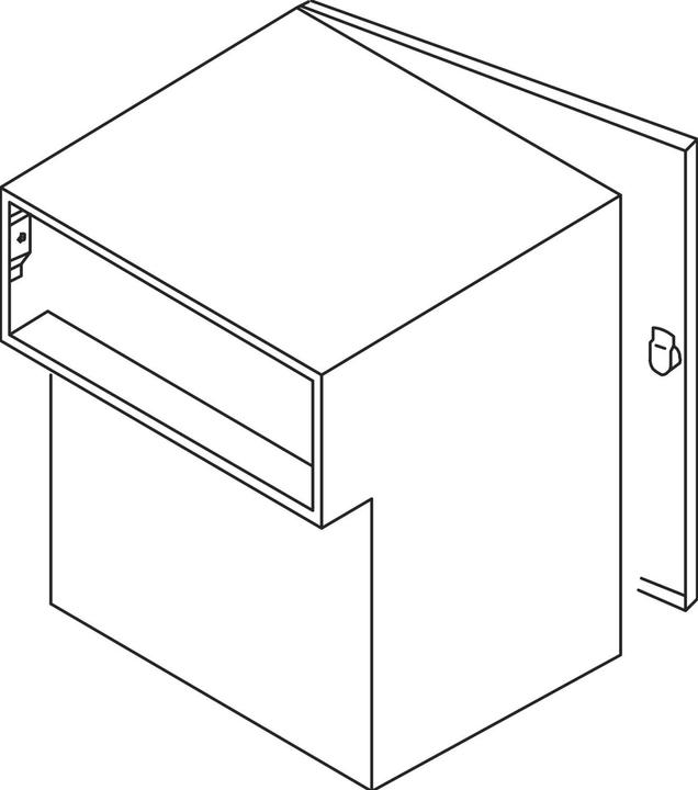 Produktbild Renz Durchwurfbriefkasten gerade,300x330x205 mm,Mauerstärke 225mm,Stahl verzinkt