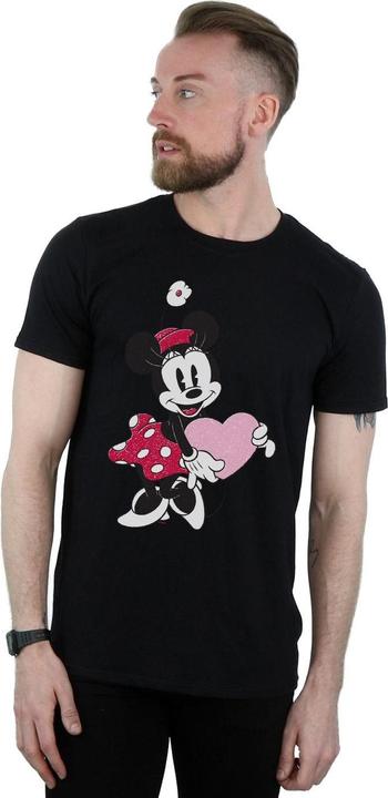 Actual product image Disney Mens Minnie Mouse Love Heart T-Shirt (XL)