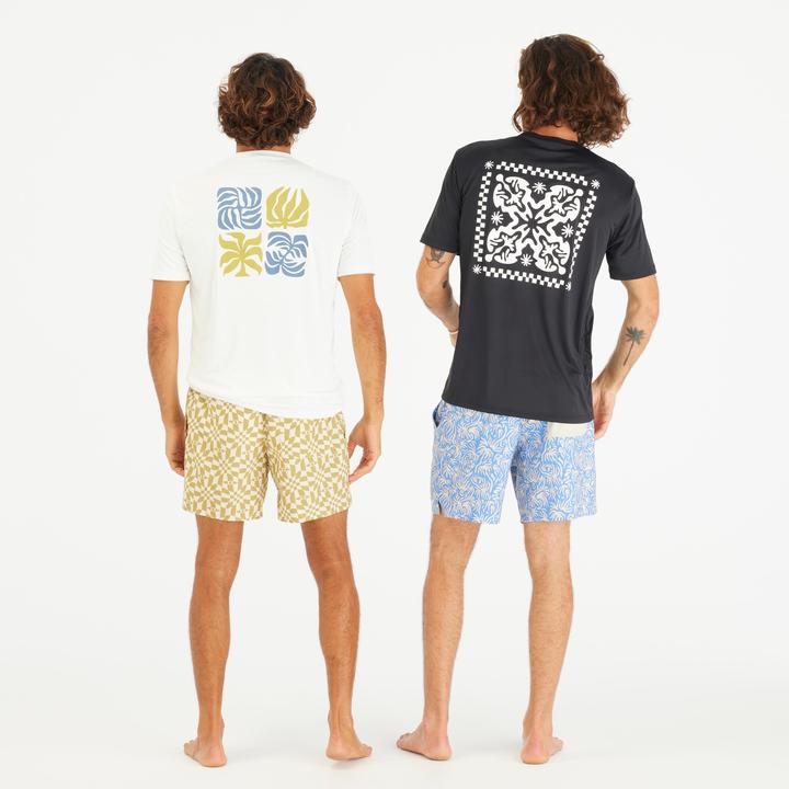 Immagine prodotto Olaian UV-Shirt Surfen Herren UV-Schutz UPF50+ Whiteflower weiss (L)