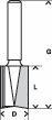 Immagine prodotto Bosch Professional Zubehör Fresa per scanalature, 1/4 di pollice, D1 6,35 mm, L 15,7 mm, G 48 mm. Per frese manuali