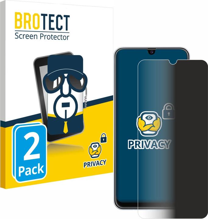 Produktbild BROTECT Sichtschutzfolie Anti-Spy Privacy Folie Blaulicht-Schutz (2 Stück, Samsung Galaxy M30s)